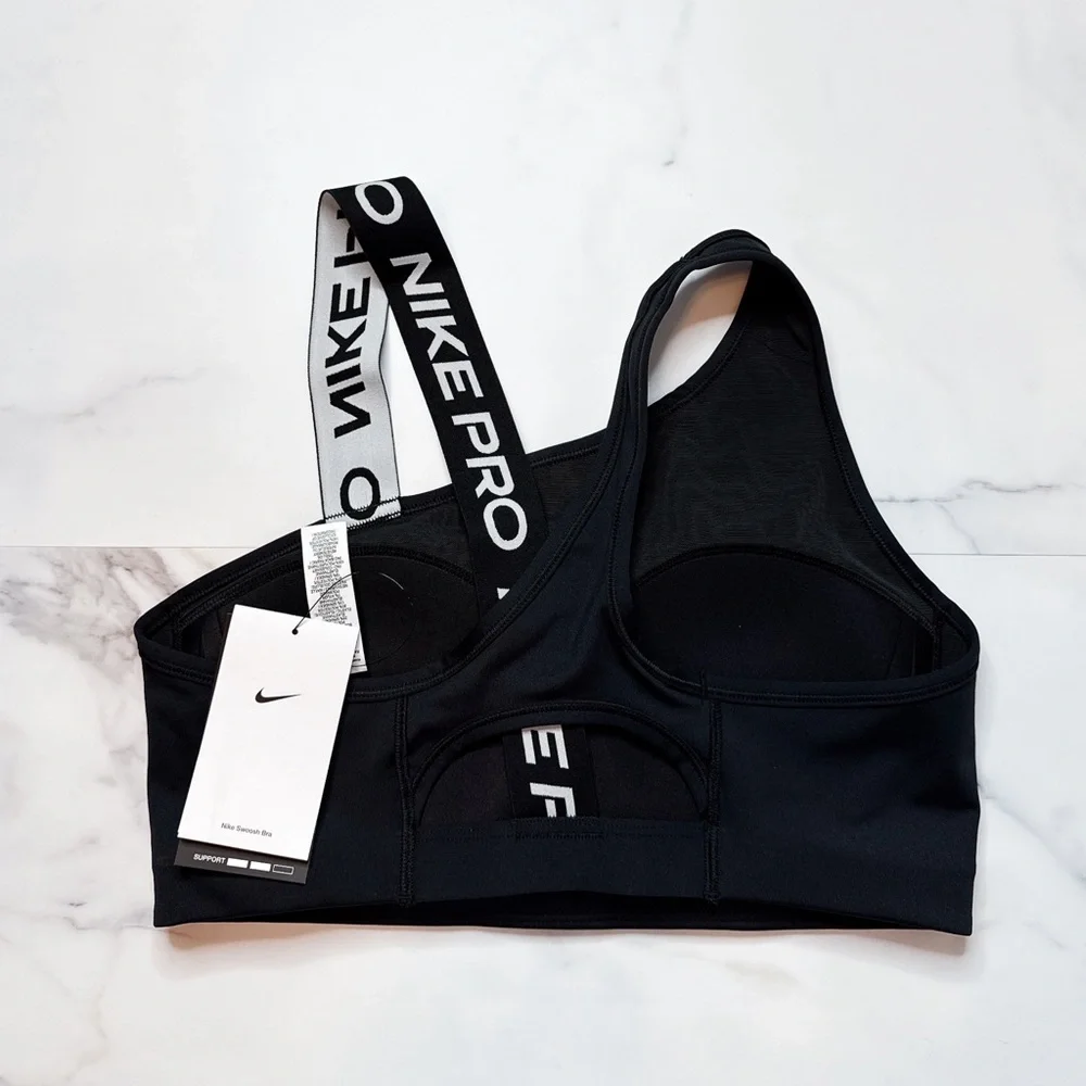 NWT Nike Pro Asymmetrical Padded Sports Bra - Picture 4 of 5